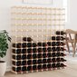 vidaXL veiniriiul 120 pudelile, 112,5 x 23 x 123,5 cm, männipuit hind ja info | Riiulid | kaup24.ee