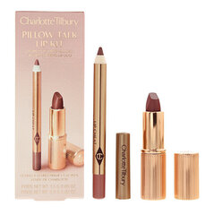 Komplekt Charlotte Tilbury Pillow Talk Medium: Lip Cheat huulepliiats, 0,8 g + 1,5 g Matte Revolution huulepulk hind ja info | Huulepulgad, -läiked, -palsamid, vaseliin | kaup24.ee