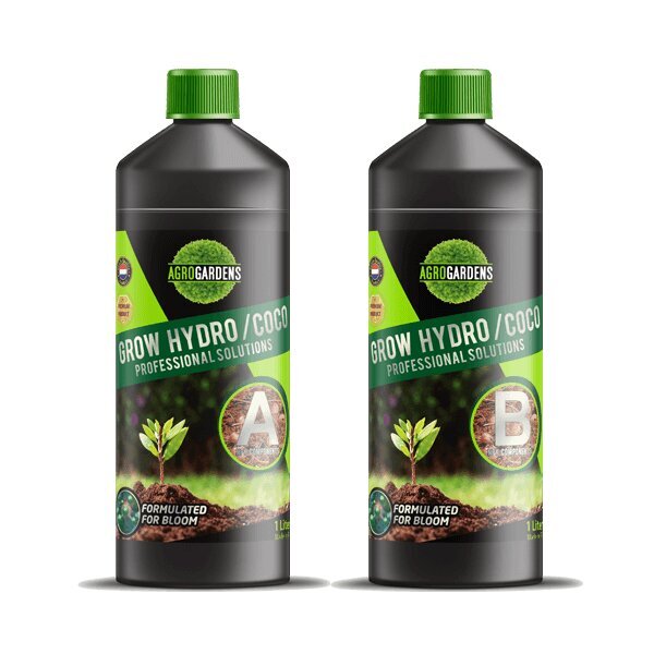 AgroGardens Grow For Hydro/Coco A+B 2x1L hind ja info | Vedelväetised | kaup24.ee
