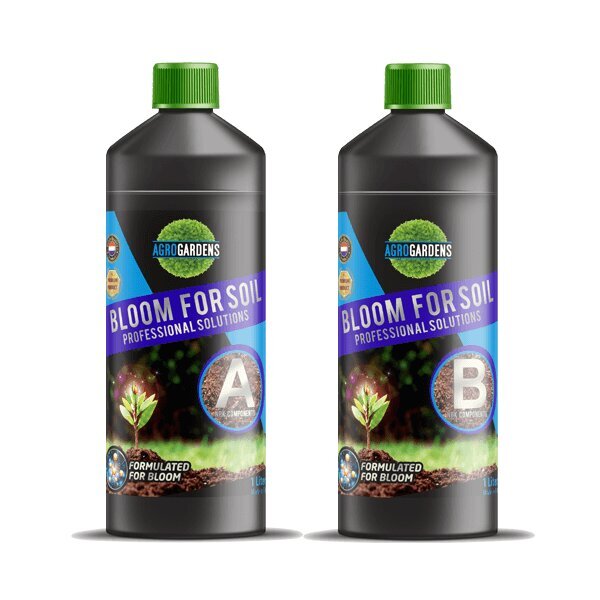 Vedelväetis AgroGardens Bloom For Soil A+B, 2 x 1 l hind ja info | Vedelväetised | kaup24.ee