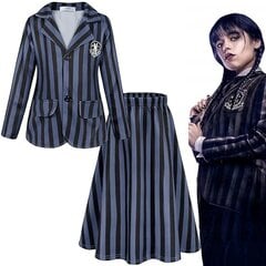 Wednesday Addams maskeering, suurus 160 цена и информация | Карнавальные костюмы | kaup24.ee