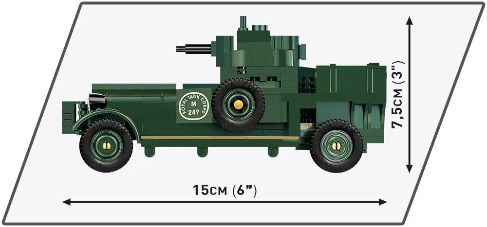 Klocki ajalooline kollektsioon Rolls-Royce soomustatud auto 1920 Muster Mk I hind ja info | Klotsid ja konstruktorid | kaup24.ee