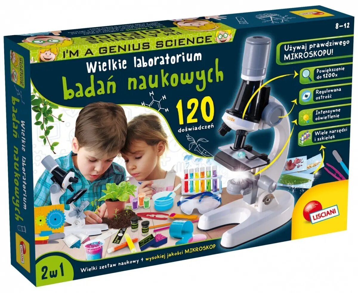 Ma olen Genius Science Kit Suur Lab 120 Kogemused hind ja info | Arendavad mänguasjad | kaup24.ee