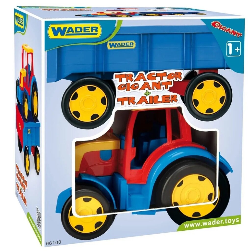 Traktor haagisega 120 cm Giant kasti цена и информация | Poiste mänguasjad | kaup24.ee
