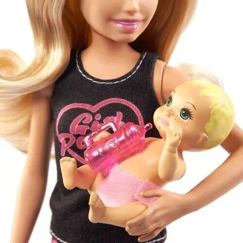 Lapsehoidja nukk koos lapsega Barbie hind ja info | Tüdrukute mänguasjad | kaup24.ee