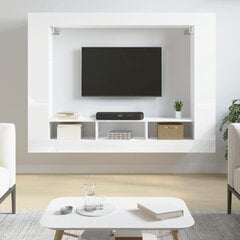 vidaXL telerikapp, kõrgläikega valge, 152 x 22 x 113 cm, tehispuit hind ja info | TV alused | kaup24.ee