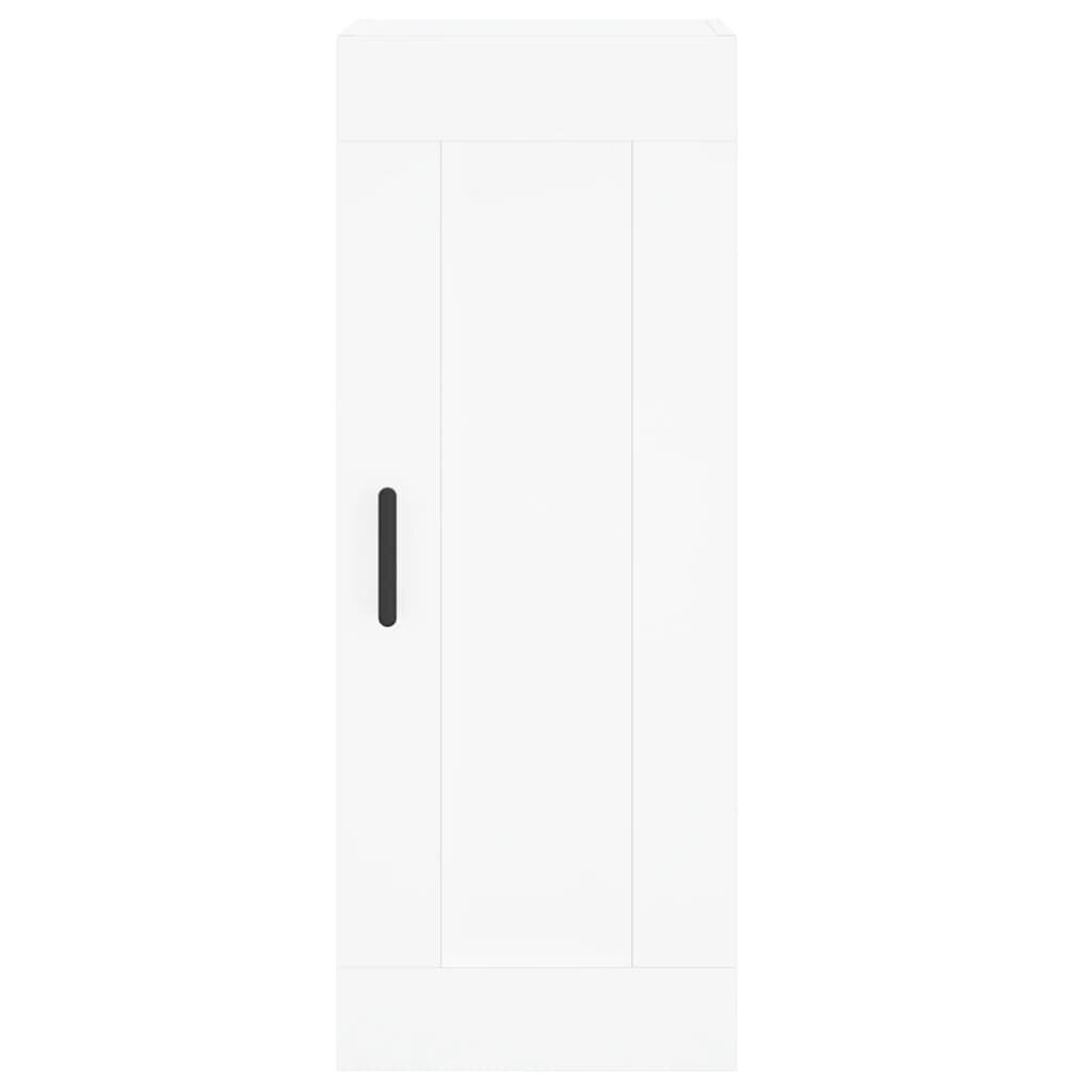 vidaXL seinakapp, valge, 34,5x34x90 cm, tehispuit hind ja info | Elutoa väikesed kapid | kaup24.ee