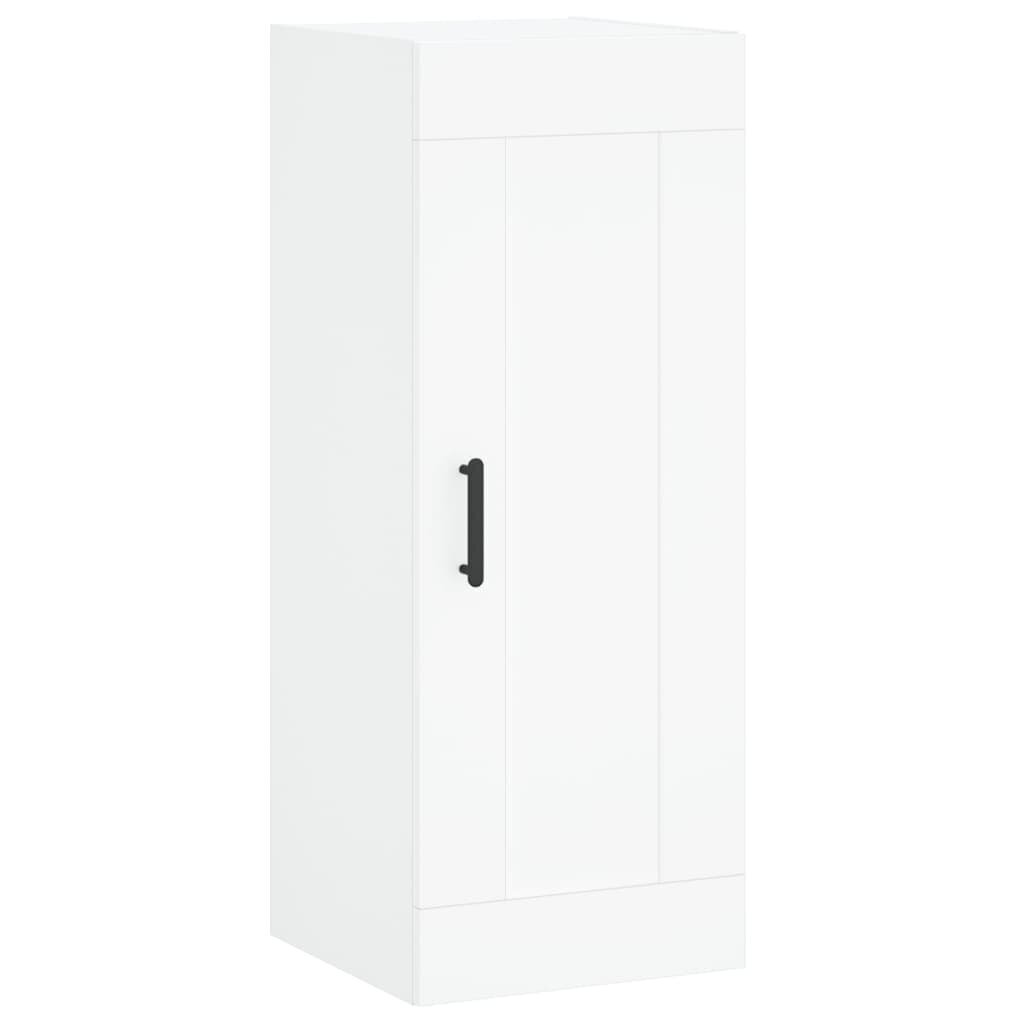 vidaXL seinakapp, valge, 34,5x34x90 cm, tehispuit hind ja info | Elutoa väikesed kapid | kaup24.ee