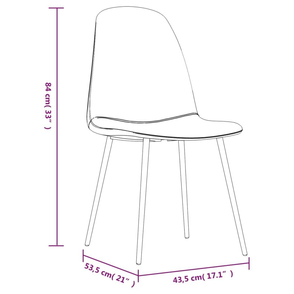 vidaXL söögitoolid 4 tk, 43,5 x 53,5 x 84 cm, läikiv pruun, kunstnahk цена и информация | Söögitoolid, baaritoolid | kaup24.ee