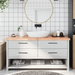 vidaXL vannitoa töötasapind, helepruun 160x50x6 cm, töödeldud täispuit hind ja info | Lauaplaadid | kaup24.ee