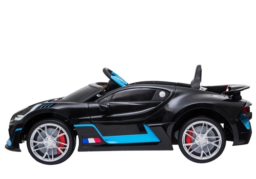 Ühekohaline elektriauto lastele, Bugatti Divo, must hind ja info | Laste elektriautod | kaup24.ee