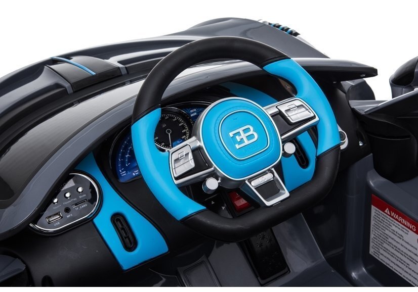 Ühekohaline elektriauto lastele, Bugatti Divo, must hind ja info | Laste elektriautod | kaup24.ee