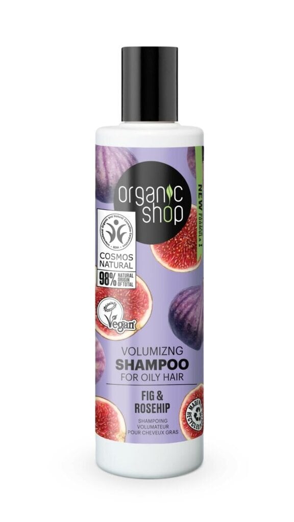 Šampoon rasustele juustele Organic shop fig and rosehip, 280 ml цена и информация | Šampoonid | kaup24.ee