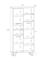 Riiul Boss, valge/must hind ja info | Riiulid | kaup24.ee