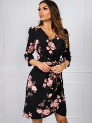 Черное платье с цветочным принтом цена и информация | Платья | kaup24.ee