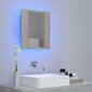 vidaXL LED-peegelkapp, hall Sonoma, 40x12x45 cm, tehispuit hind ja info | Vannitoakapid | kaup24.ee