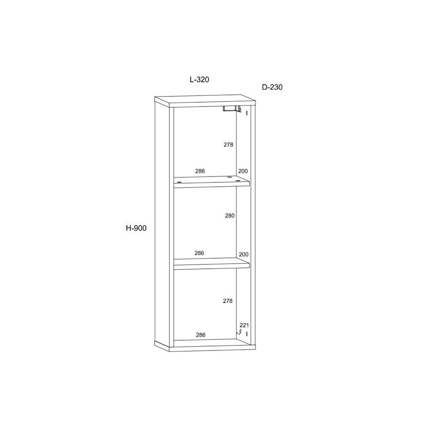 Riiul Boss, valge/hall hind ja info | Riiulid | kaup24.ee