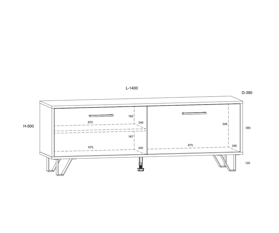 TV-alus Boss, valge/hall hind ja info | TV alused | kaup24.ee