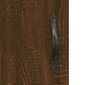 vidaXL seinakapp, pruun tamm, 69,5 x 34 x 90 cm, tehispuit hind ja info | Elutoa väikesed kapid | kaup24.ee