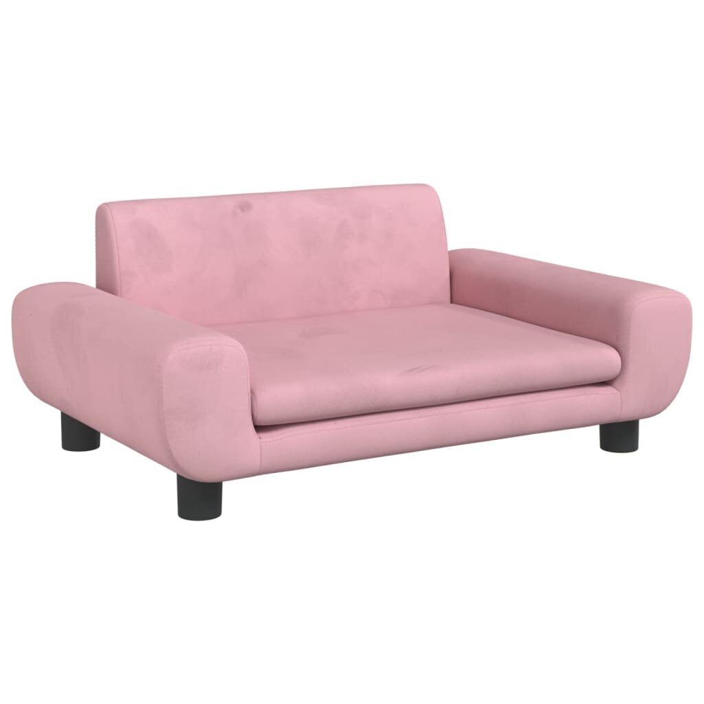 vidaXL lastediivan, roosa, 70 x 45 x 33 cm, samet hind ja info | Lastetoa kott-toolid, tugitoolid ja tumbad | kaup24.ee