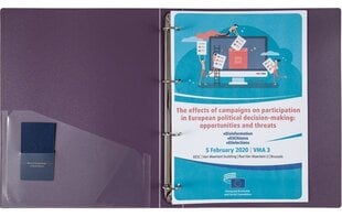 Папка пластиковая Axent, А4, 700мкр, 35мм, с 4 кольцами, фиолетовая сп. цена и информация | Канцелярские товары | kaup24.ee