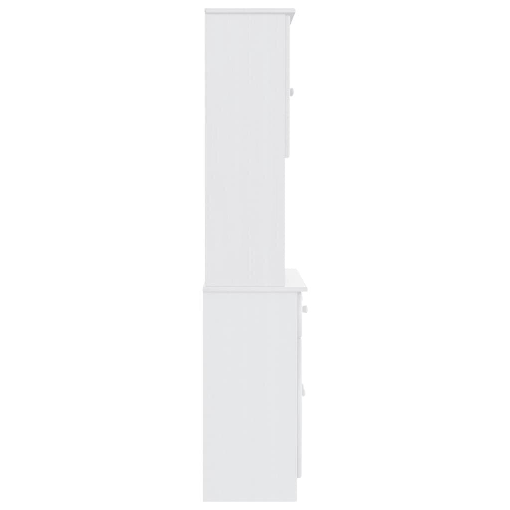 vidaXL puhvetkapp "ALTA", valge 77x35x165 cm, männipuit hind ja info | Kummutid | kaup24.ee
