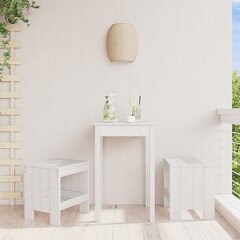 vidaXL aiataburetid 2 tk, valge, 40x36x45 cm, männipuit цена и информация | Садовые стулья, кресла, пуфы | kaup24.ee