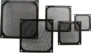 InLine Fan Grill Aluminum Filter 140x140mm black (33372S) цена и информация | Аксессуары для корпусов | kaup24.ee