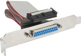 InLine Parallel Slot Bracket with 25 Pin Sub-D Socket to 26 Pin female 0.5м (33225A) цена и информация | Аксессуары для корпусов | kaup24.ee