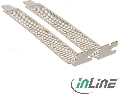 InLine PCI / PCI-E Slot Cover Bracket perforated 2pcs. Set (66641A) цена и информация | Lisatarvikud korpustele | kaup24.ee