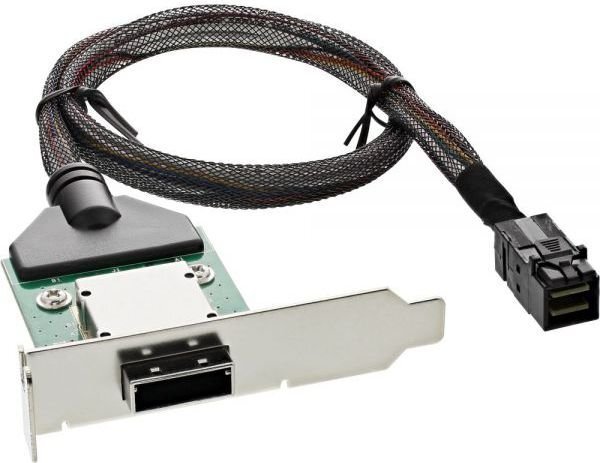 InLine SAS HD Low Profile Adapter Bracket ext. SFF-8088 to int. SFF-8643 0.5m (27656A) цена и информация | Lisatarvikud korpustele | kaup24.ee