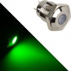 Lamptron Stainless Steel Vandal Resistant Illuminated Green button (LAMP-SW2003-S) hind ja info | Lisatarvikud korpustele | kaup24.ee