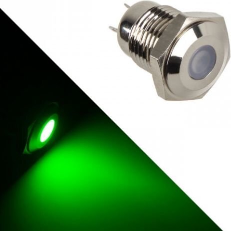 Lamptron Stainless Steel Vandal Resistant Illuminated Green button (LAMP-SW2003-S) цена и информация | Lisatarvikud korpustele | kaup24.ee