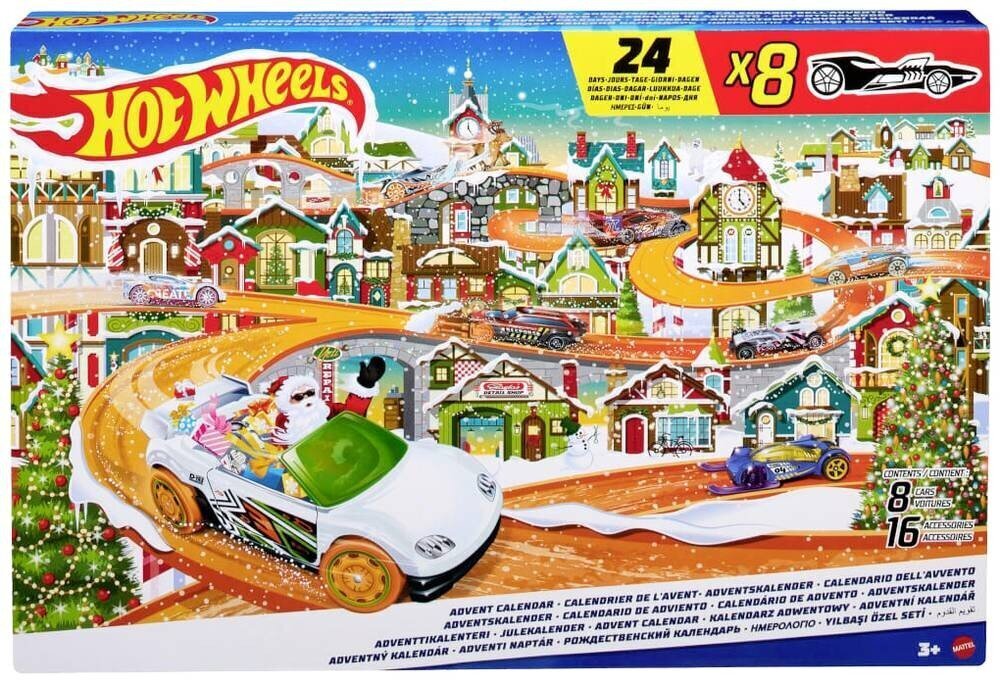 Hot Wheels advendikalender Advent Calendar 2023 (HKL74) hind ja info | Poiste mänguasjad | kaup24.ee