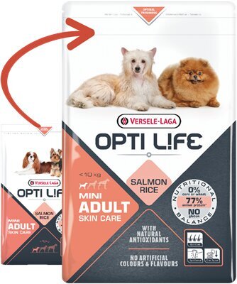 Versele-laga Opti Life Adult Skin Care Mini lõhega, 7,5 kg цена и информация | Kuivtoit koertele | kaup24.ee