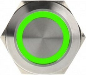 Светодиодная кнопка DimasTech 25 мм зеленая (PD062) цена и информация | Аксессуары для корпусов | kaup24.ee