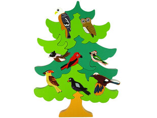 Деревянный пазл Дерево с птицами цена и информация | Игрушки для малышей | kaup24.ee