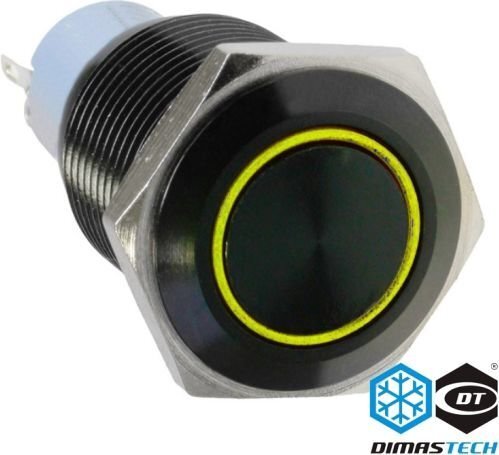 DimasTech Button LED 16mm Yellow (PD030) hind ja info | Lisatarvikud korpustele | kaup24.ee