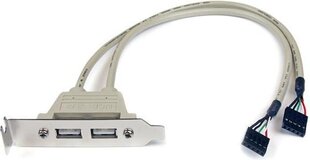 StarTech 2 Port USB A Female Low Profile Slot Plate Adapter цена и информация | Аксессуары для корпусов | kaup24.ee