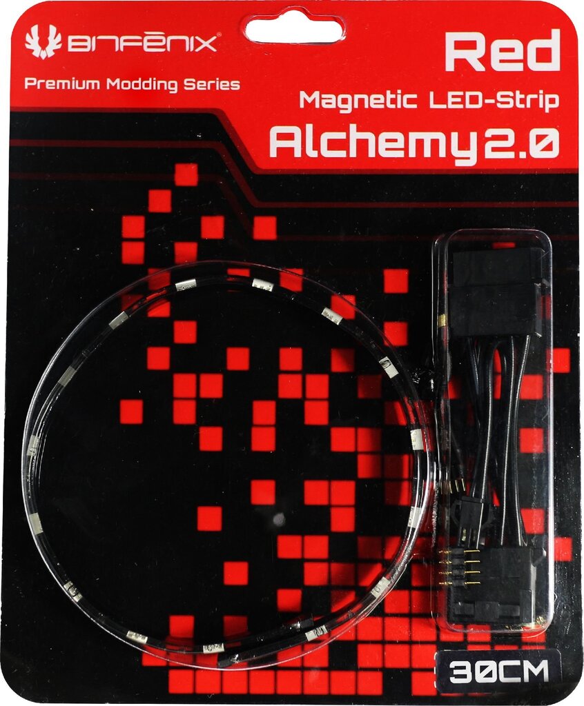 BitFenix Alchemy 2.0 60cm Red (BFA-MAG-60RK30-RP) цена и информация | Lisatarvikud korpustele | kaup24.ee