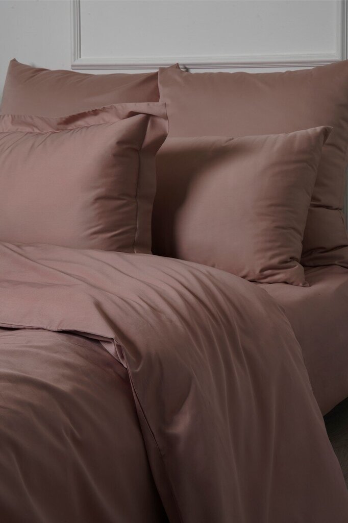 Satiinist voodipesukomplekt Dusty Pink, 150x220, 5-osaline hind ja info | Voodipesukomplektid | kaup24.ee