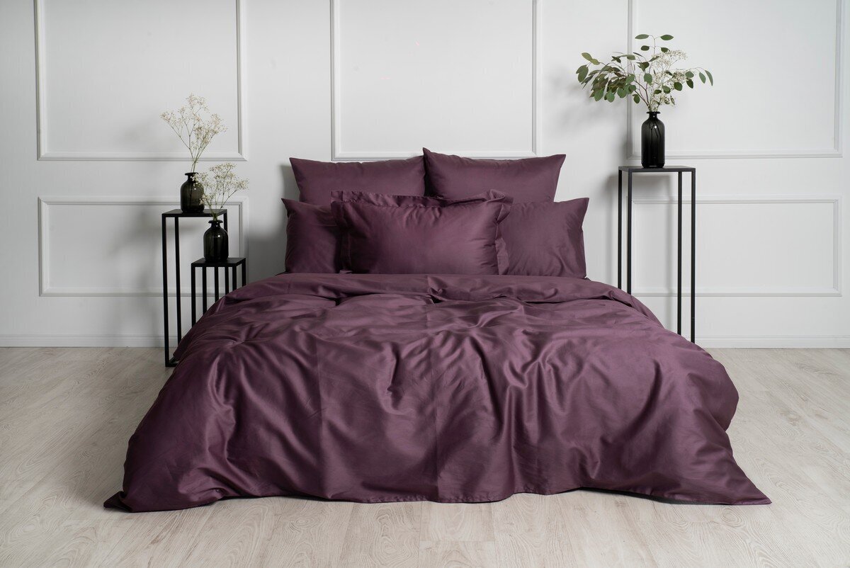 Satiinist voodipesukomplekt Plum, 180x200, 5-osaline hind ja info | Voodipesu | kaup24.ee