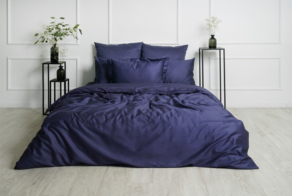 Satiinist voodipesukomplekt Blue, 150x200, 5-osaline hind ja info | Voodipesukomplektid | kaup24.ee