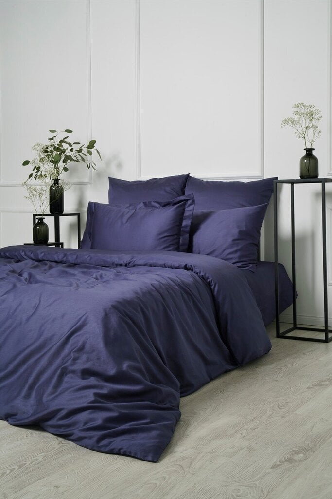 Satiinist voodipesukomplekt Blue, 150x200, 5-osaline hind ja info | Voodipesu | kaup24.ee