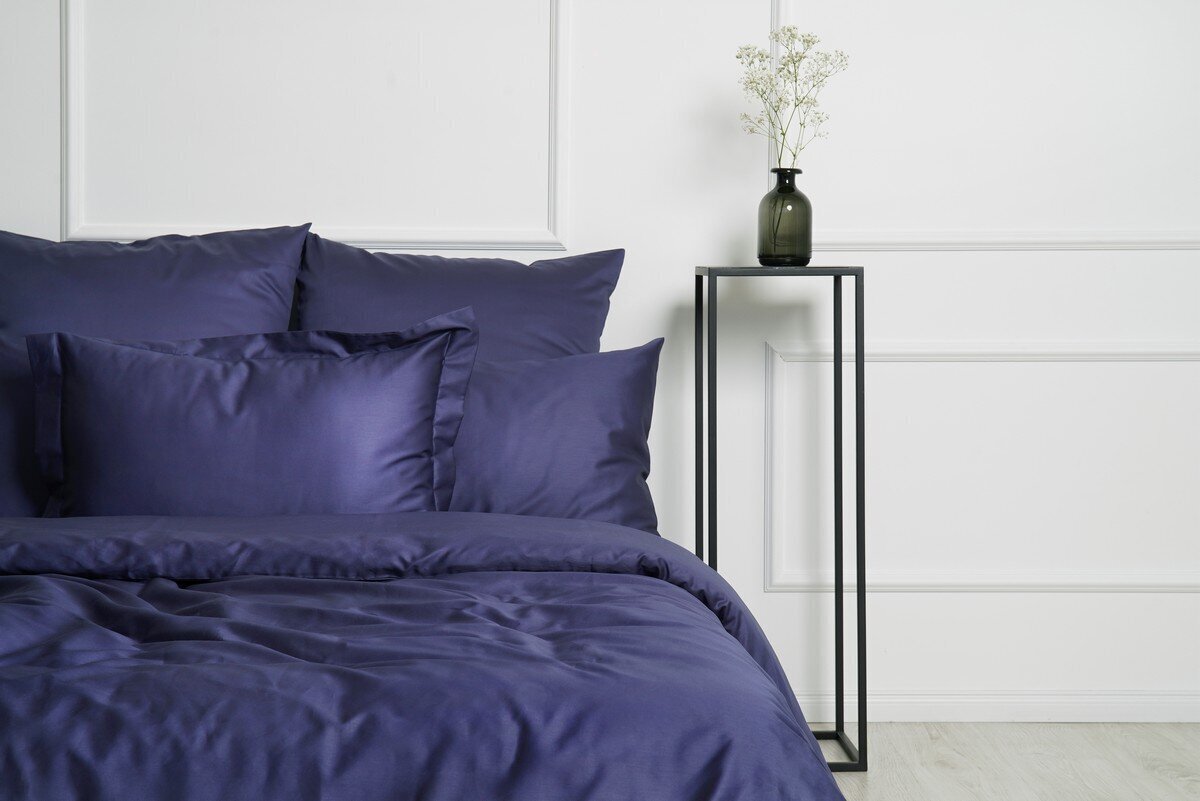 Satiinist voodipesukomplekt Blue, 200x210, 5-osaline hind ja info | Voodipesu | kaup24.ee