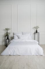 Satiinist voodipesukomplekt White Stripe, 150x200, 5-osaline hind ja info | Voodipesu | kaup24.ee