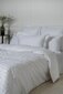Satiinist voodipesukomplekt White Stripe, 200x220, 5-osaline цена и информация | Voodipesukomplektid | kaup24.ee