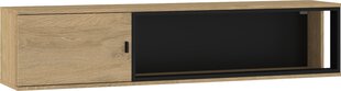 Подвесная полка Meblocross Vegas, 33x150x32 см, черный/коричневый цвет цена и информация | Полки | kaup24.ee
