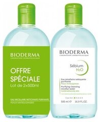 Мицеллярная вода Bioderma Sebium H2O, 2 х 500 мл цена и информация | Аппараты для ухода за лицом | kaup24.ee