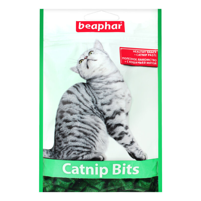 Beaphar Cat Nip Bits naistenõgesega maiuspadjakesed kassidele, 150g hind ja info | Maiustused kassidele | kaup24.ee